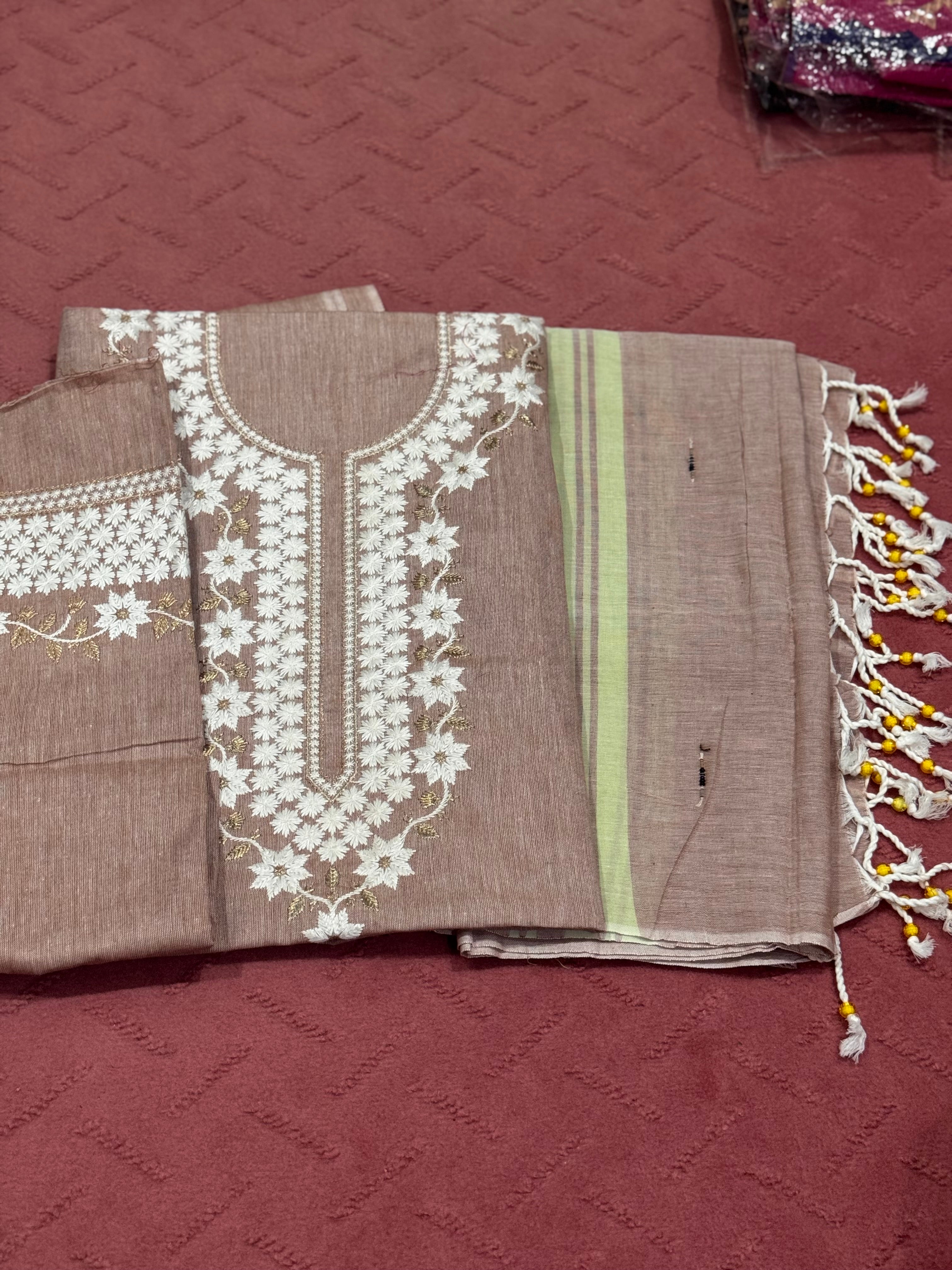 Exclusive Dark Beige Suit For Women | 3 Piece