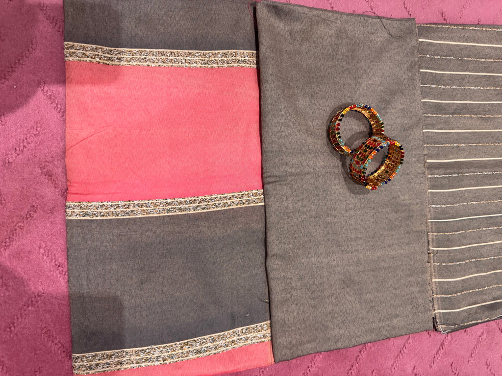 Superior Stone Color With Red Dress | 3 piece with free Jewellery as shown
