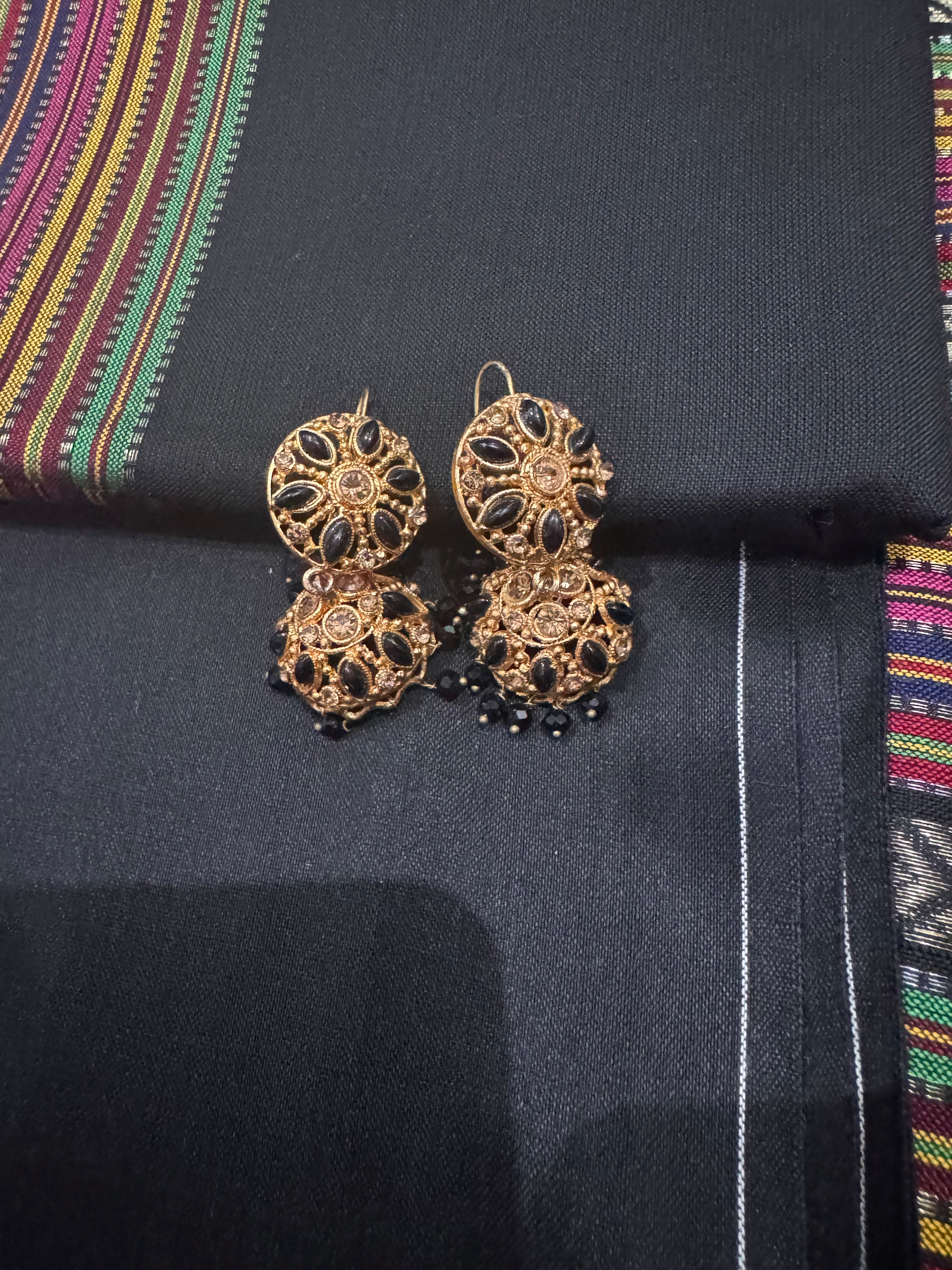 Exclusive Black 3 piece suit with free Jewellery as shown